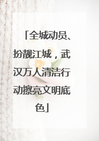 全城动员、扮靓江城，武汉万人清洁行动擦亮文明底色