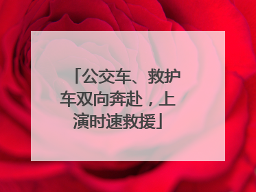 公交车、救护车双向奔赴，上演时速救援