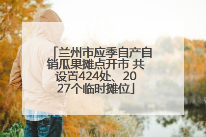 兰州市应季自产自销瓜果摊点开市 共设置424处、2027个临时摊位