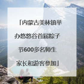 内蒙古美林镇举办悠悠谷首届粽子节600多名师生家长和游客参加