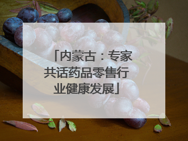 内蒙古：专家共话药品零售行业健康发展