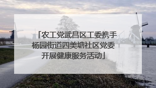 农工党武昌区工委携手杨园街道四美塘社区党委开展健康服务活动
