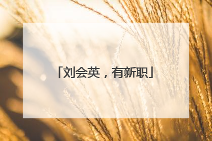 刘会英，有新职