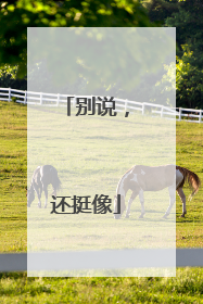 别说，还挺像