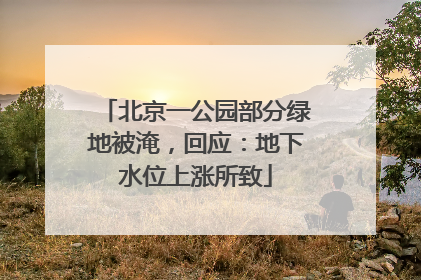 北京一公园部分绿地被淹，回应：地下水位上涨所致