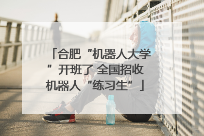 合肥“机器人大学”开班了 全国招收机器人“练习生”