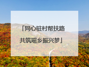 同心驻村帮扶路 共筑瑶乡振兴梦