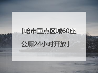 哈市重点区域60座公厕24小时开放