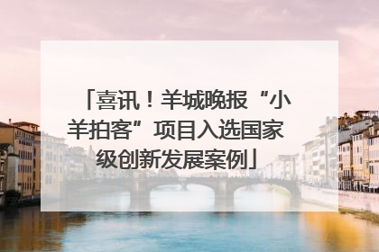 喜讯！羊城晚报“小羊拍客”项目入选国家级创新发展案例