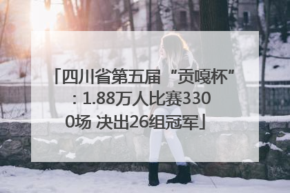 四川省第五届“贡嘎杯”：1.88万人比赛3300场 决出26组冠军