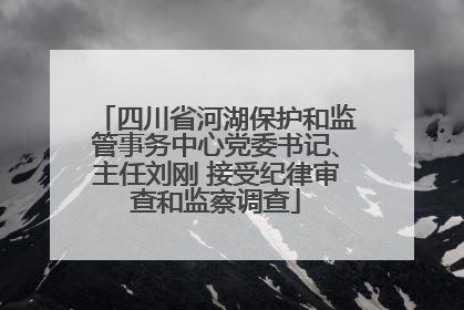 四川省河湖保护和监管事务中心党委书记、主任刘刚 接受纪律审查和监察调查