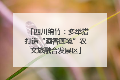 四川绵竹：多举措打造“酒香画境”农文旅融合发展区