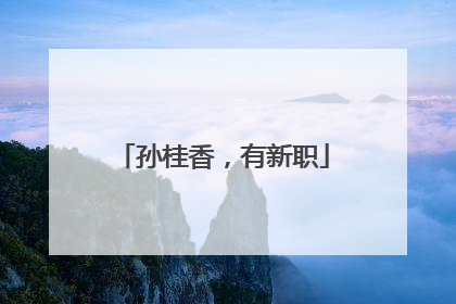 孙桂香，有新职