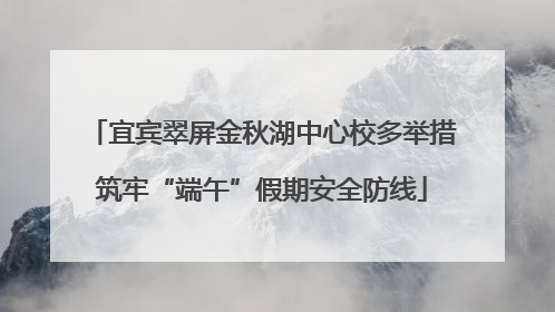 宜宾翠屏金秋湖中心校多举措筑牢“端午”假期安全防线