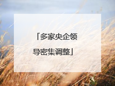 多家央企领导密集调整