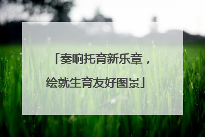 奏响托育新乐章，绘就生育友好图景