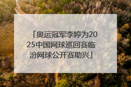 奥运冠军李婷为2025中国网球巡回赛临汾网球公开赛助兴