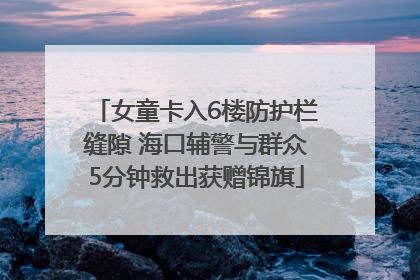 女童卡入6楼防护栏缝隙 海口辅警与群众5分钟救出获赠锦旗