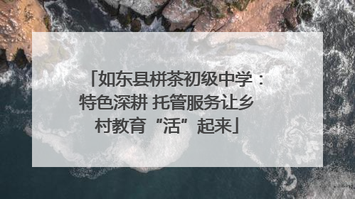 如东县栟茶初级中学：特色深耕 托管服务让乡村教育“活”起来