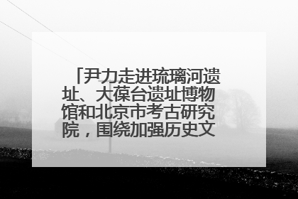 尹力走进琉璃河遗址、大葆台遗址博物馆和北京市考古研究院，围绕加强历史文化名城保护调研