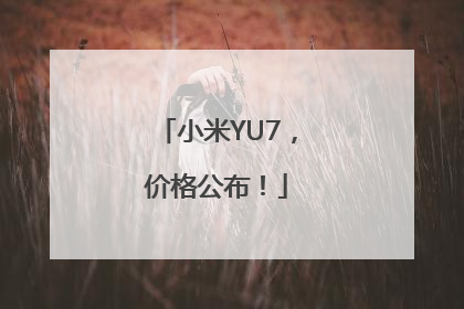 小米YU7，价格公布！
