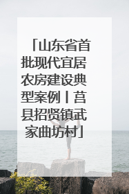 山东省首批现代宜居农房建设典型案例丨莒县招贤镇武家曲坊村