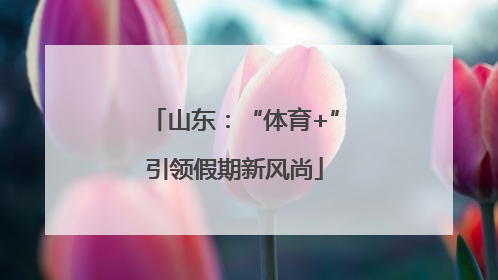 山东：“体育+”引领假期新风尚