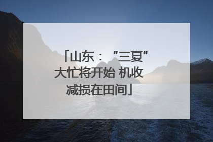 山东：“三夏”大忙将开始 机收减损在田间