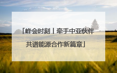 峰会时刻丨牵手中亚伙伴 共谱能源合作新篇章