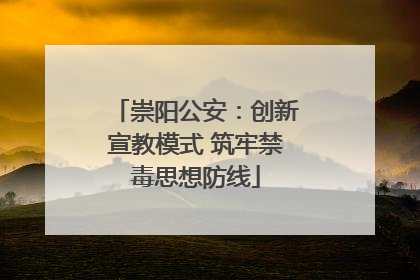 崇阳公安：创新宣教模式 筑牢禁毒思想防线