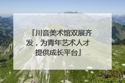 川音美术馆双展齐发，为青年艺术人才提供成长平台