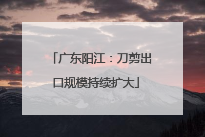 广东阳江：刀剪出口规模持续扩大