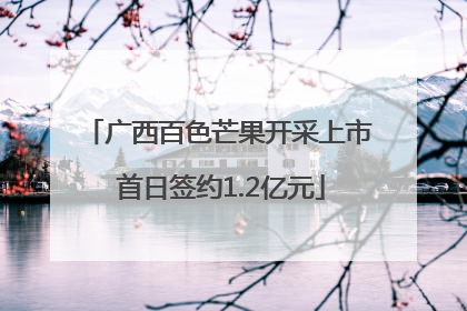广西百色芒果开采上市 首日签约1.2亿元