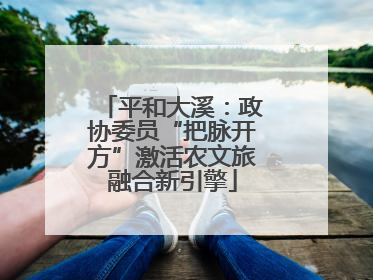 平和大溪：政协委员“把脉开方”激活农文旅融合新引擎