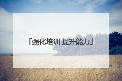 强化培训 提升能力