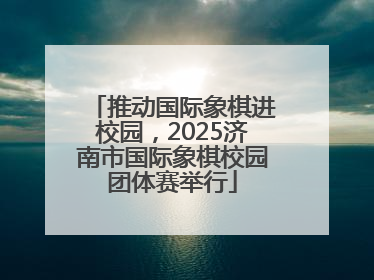 推动国际象棋进校园，2025济南市国际象棋校园团体赛举行