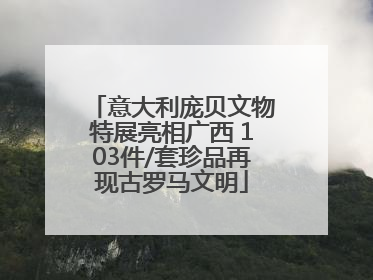 意大利庞贝文物特展亮相广西 103件/套珍品再现古罗马文明