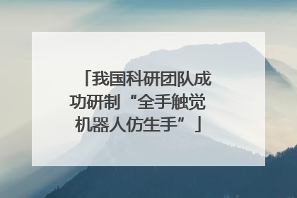 我国科研团队成功研制“全手触觉机器人仿生手”