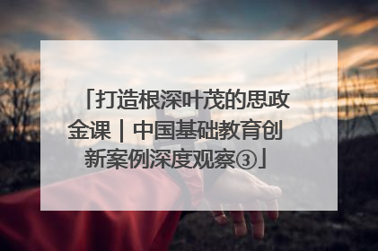 打造根深叶茂的思政金课｜中国基础教育创新案例深度观察③