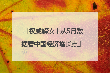 权威解读丨从5月数据看中国经济增长点