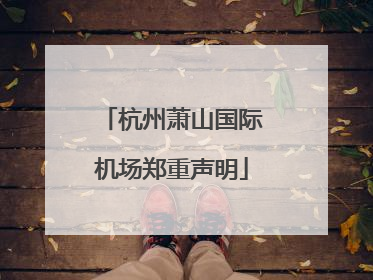 杭州萧山国际机场郑重声明