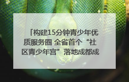 构建15分钟青少年优质服务圈 全省首个“社区青少年宫”落地成都成华区｜一老一小总关情