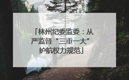 林州纪委监委：从严监督“三重一大” 护航权力规范