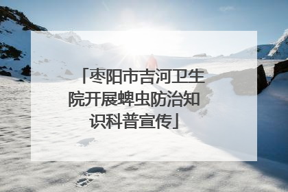 枣阳市吉河卫生院开展蜱虫防治知识科普宣传