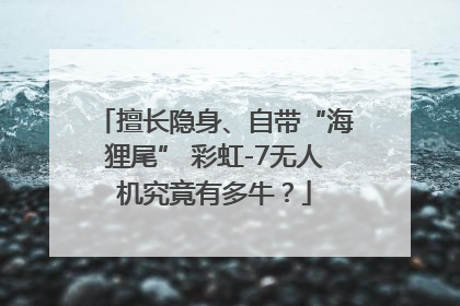 擅长隐身、自带“海狸尾” 彩虹-7无人机究竟有多牛？