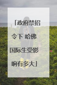 政府禁招令下 哈佛国际生受影响有多大