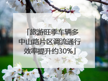 旅游旺季车辆多 中山路片区调流通行效率提升约30%