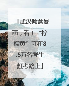 武汉倾盆暴雨，看！“柠檬黄”守在8.5万名考生赶考路上