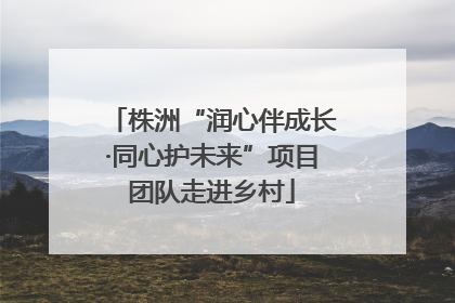 株洲“润心伴成长·同心护未来”项目团队走进乡村
