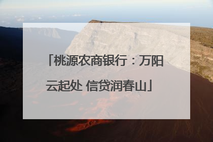 桃源农商银行：万阳云起处 信贷润春山